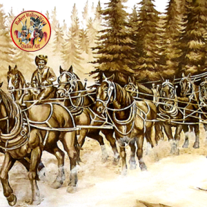 "Ten Horse Team on the Overland Trail"